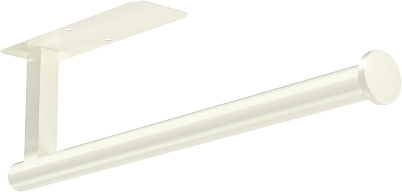 ASTOFLI White Paper Towel Holder, Under Cabinet Paper Towel Holder Wall Mount, Hanging Paper Towel Holders, Adhesive Paper Towel Roll Rack Wall Mounted White PaperTowel Rack - Image 1
